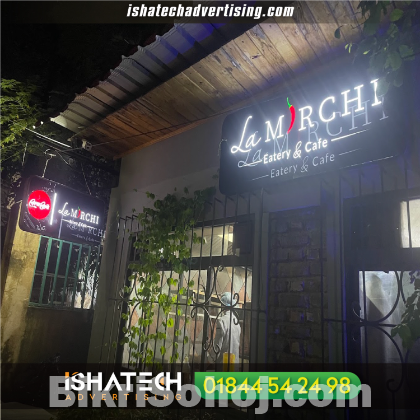 Multicolor Acrylic 3D LED Sign Board, For Outdoor